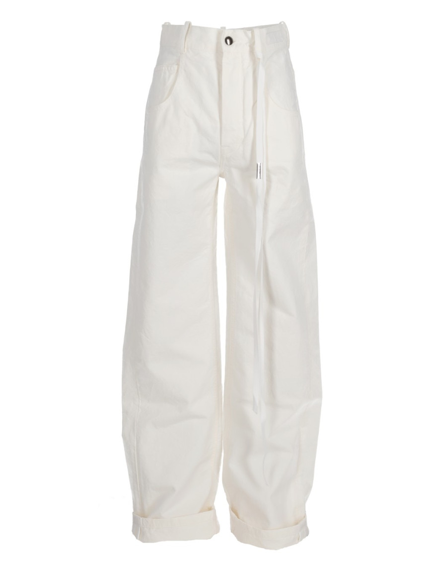Ann Demeulemeester White Claire 5-pockets Comfort Trousers In White