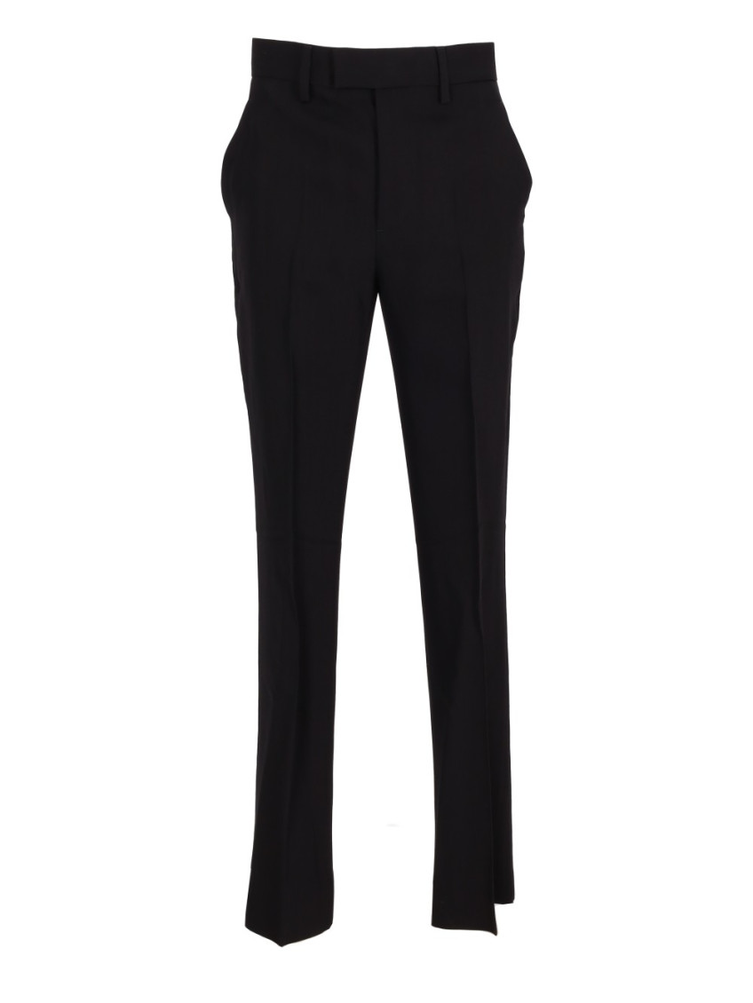 Ann Demeulemeester Habiba Cigarette Trousers Viscose Wool In Black