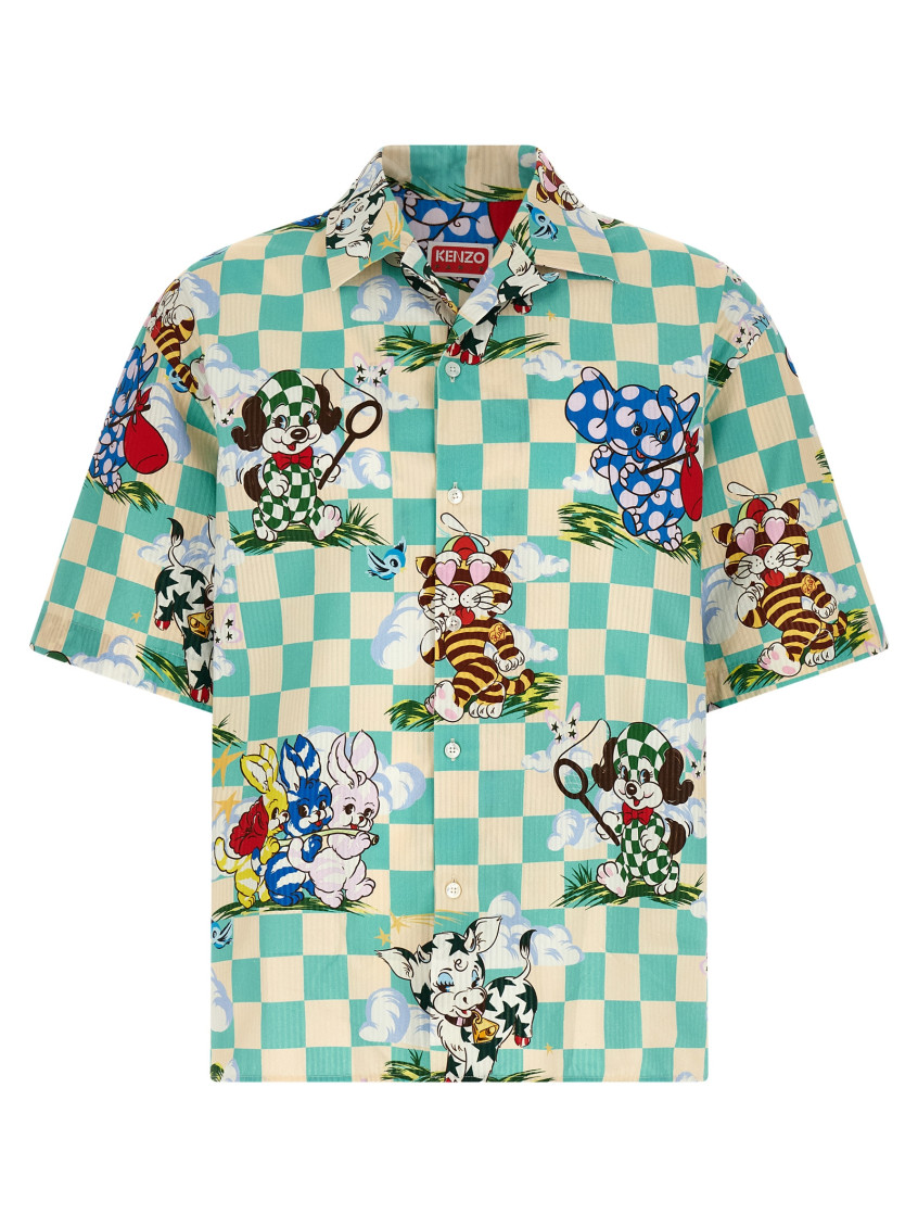 Kenzo Multicolor Cartoon Shirt for Men Online USA at Darveys.com