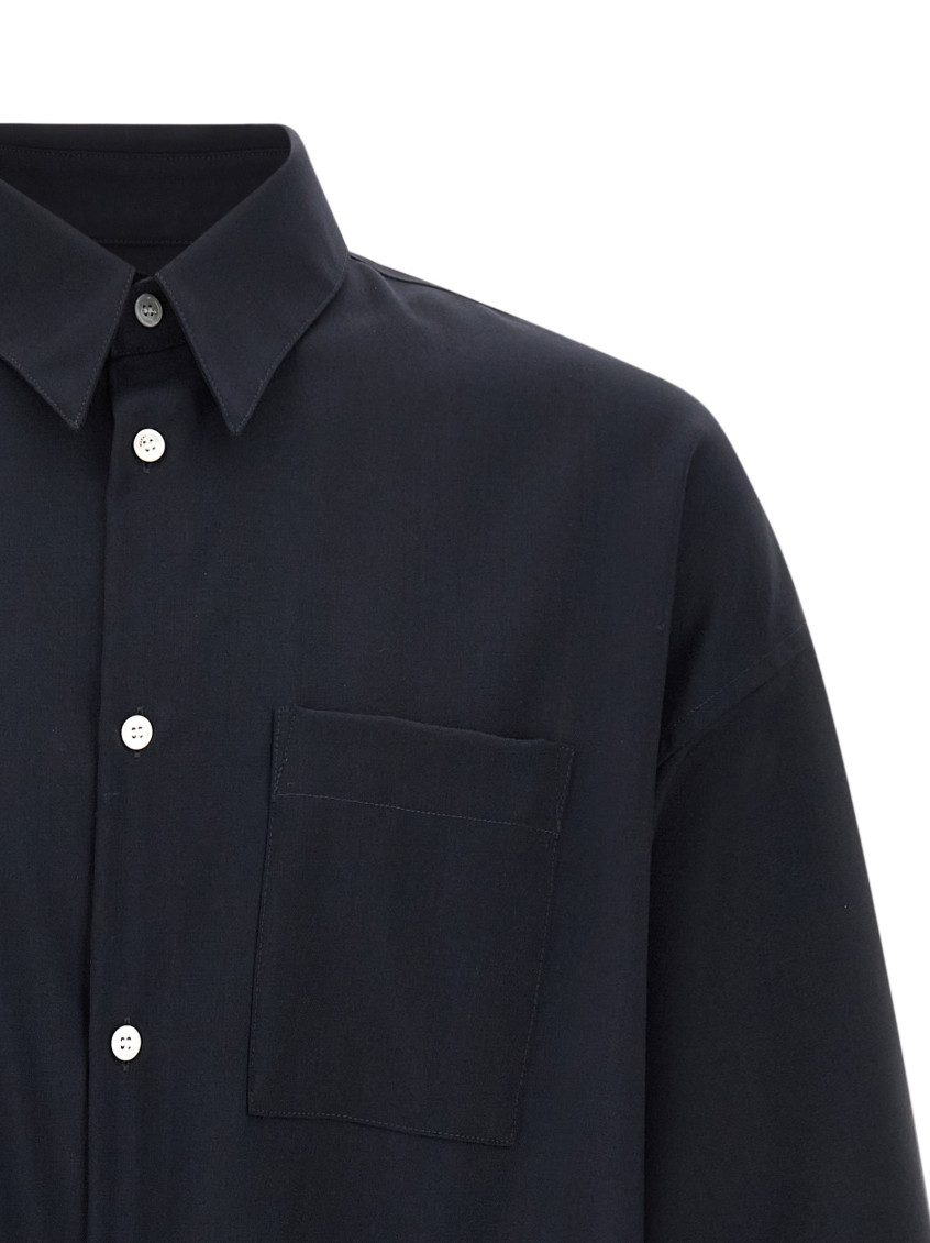 Marni Blue Tropical Wool Shirt for Men Online USA at Darveys.com