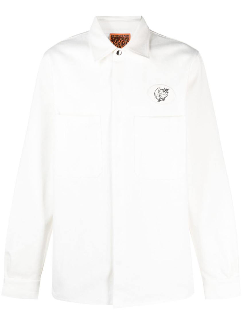 Shop Sky High Farm White Cotton Shirt