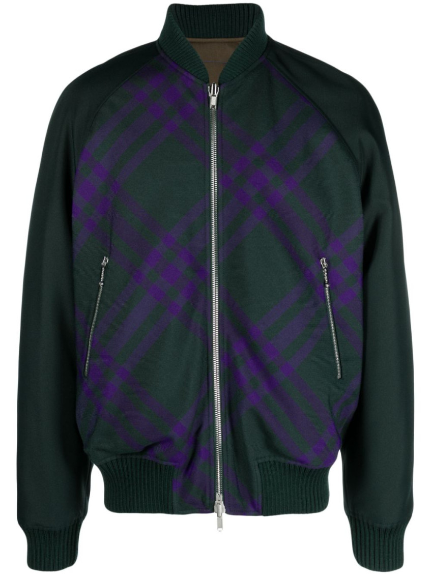Shop Burberry Navt Blue Logoed Jacket In Navy Blue