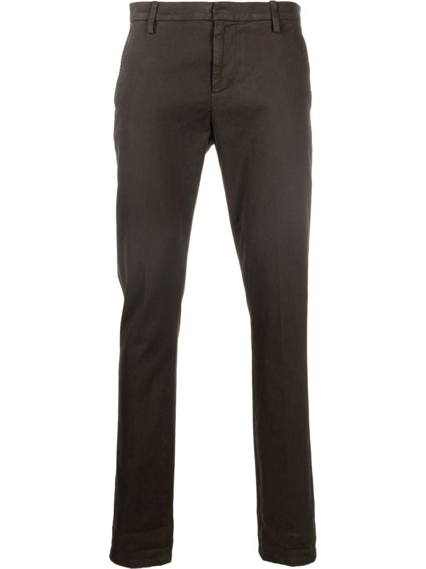 Dondup Straight-leg Chino Trousers In Brown