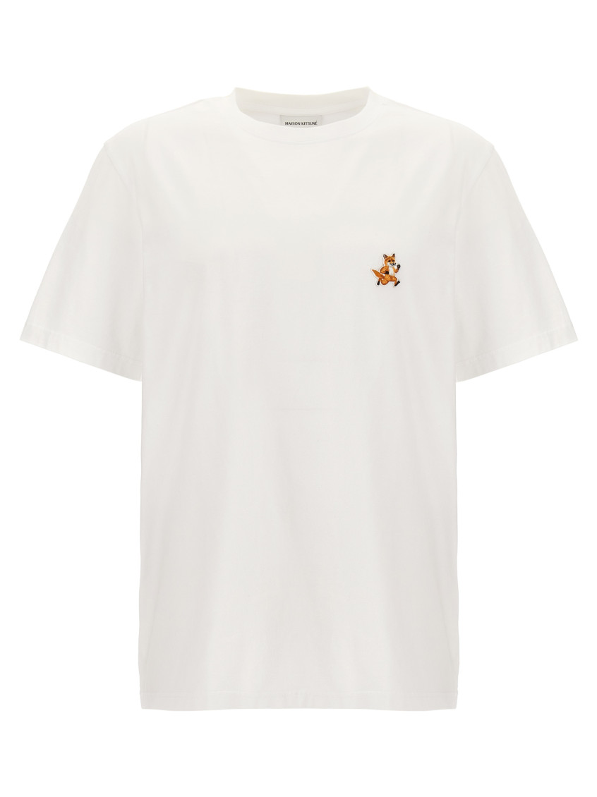 Maison Kitsuné T-shirt Regolare Con Patch Chillax Fox In White