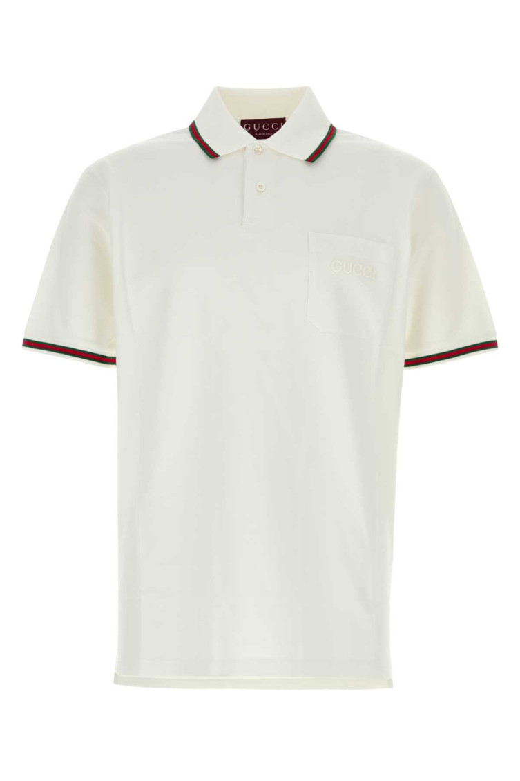 Gucci Cotton Polo Shirt Featuring Web Detail
