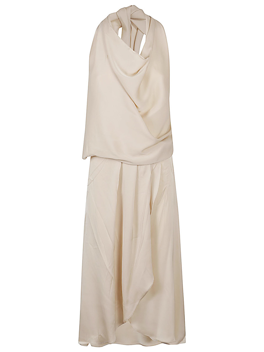 Silk95five Beige Worth Ave Silk Short Dress