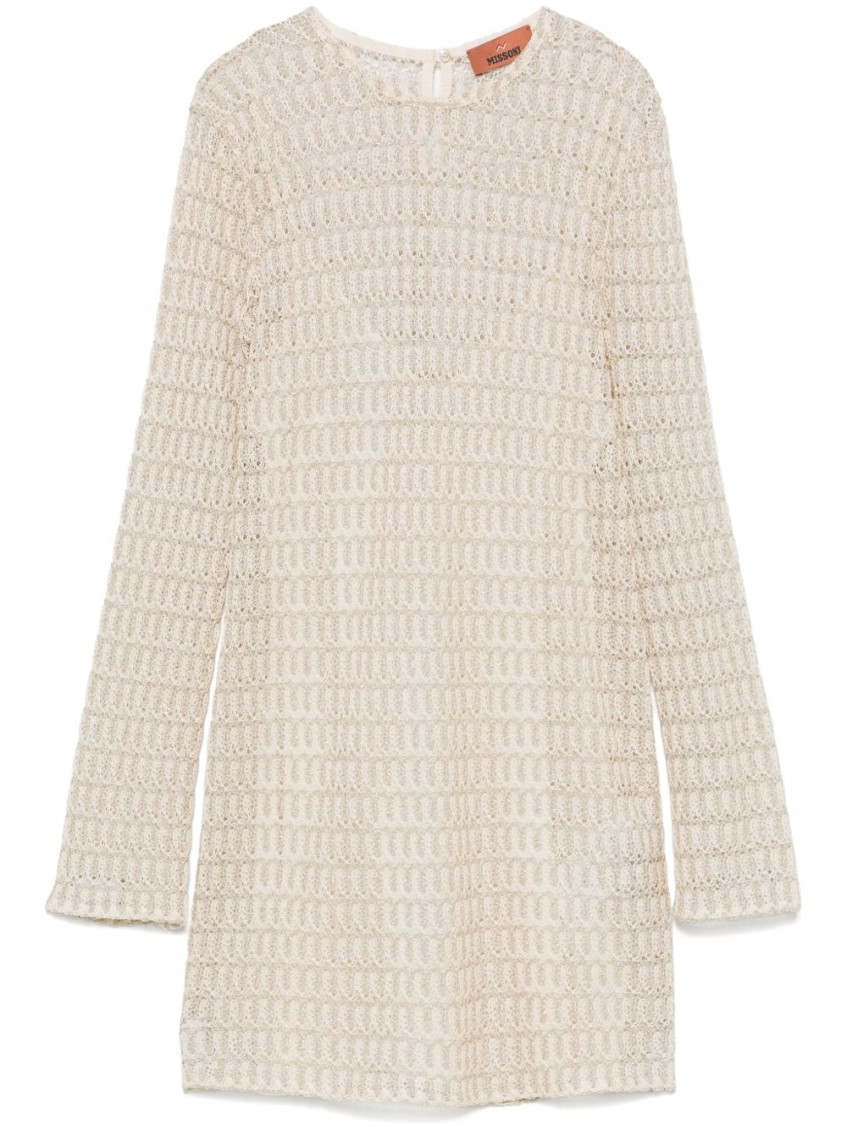 Missoni Short Dress With Long Sleeves And Unique Construction
