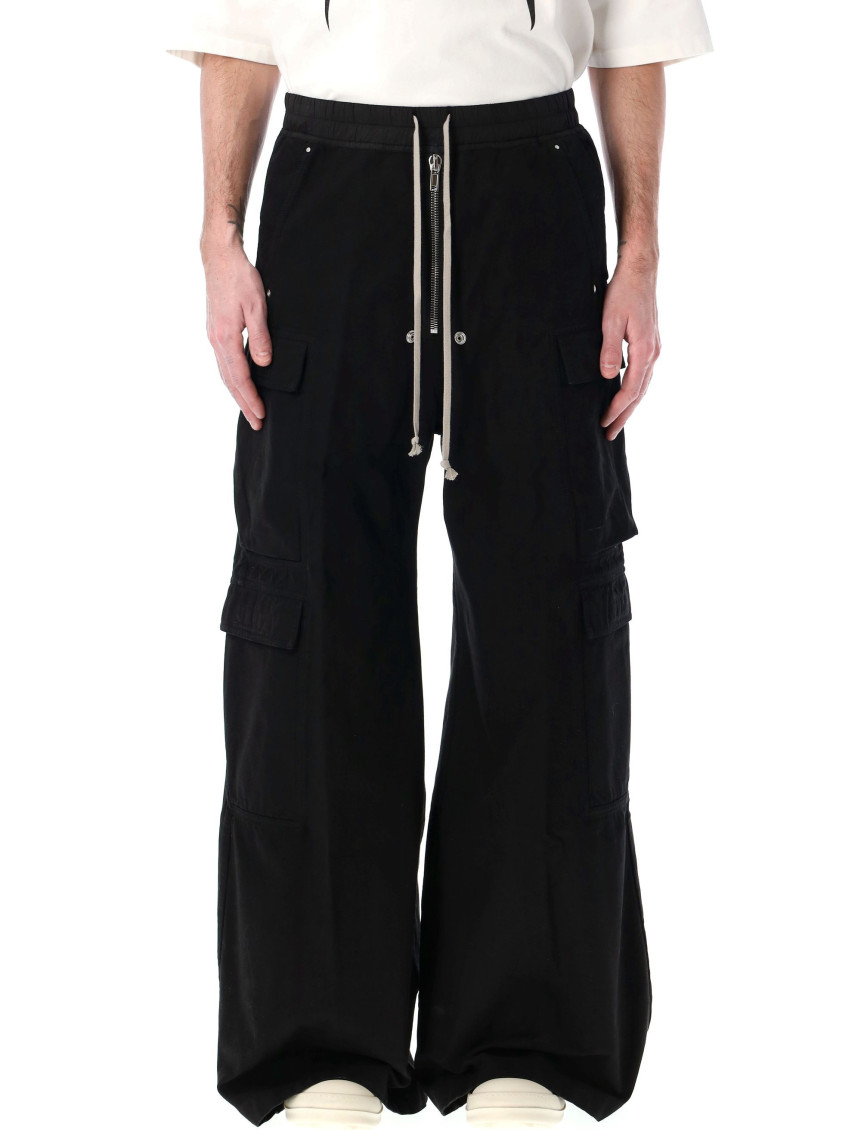 Rick Owens Black Double Jumbo Belas Cargo Pants