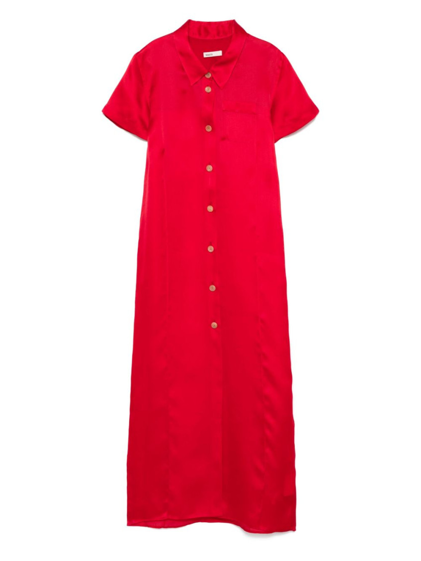 Khaite Effy Silk And Cotton-blend Organza Midi Shirt Dress
