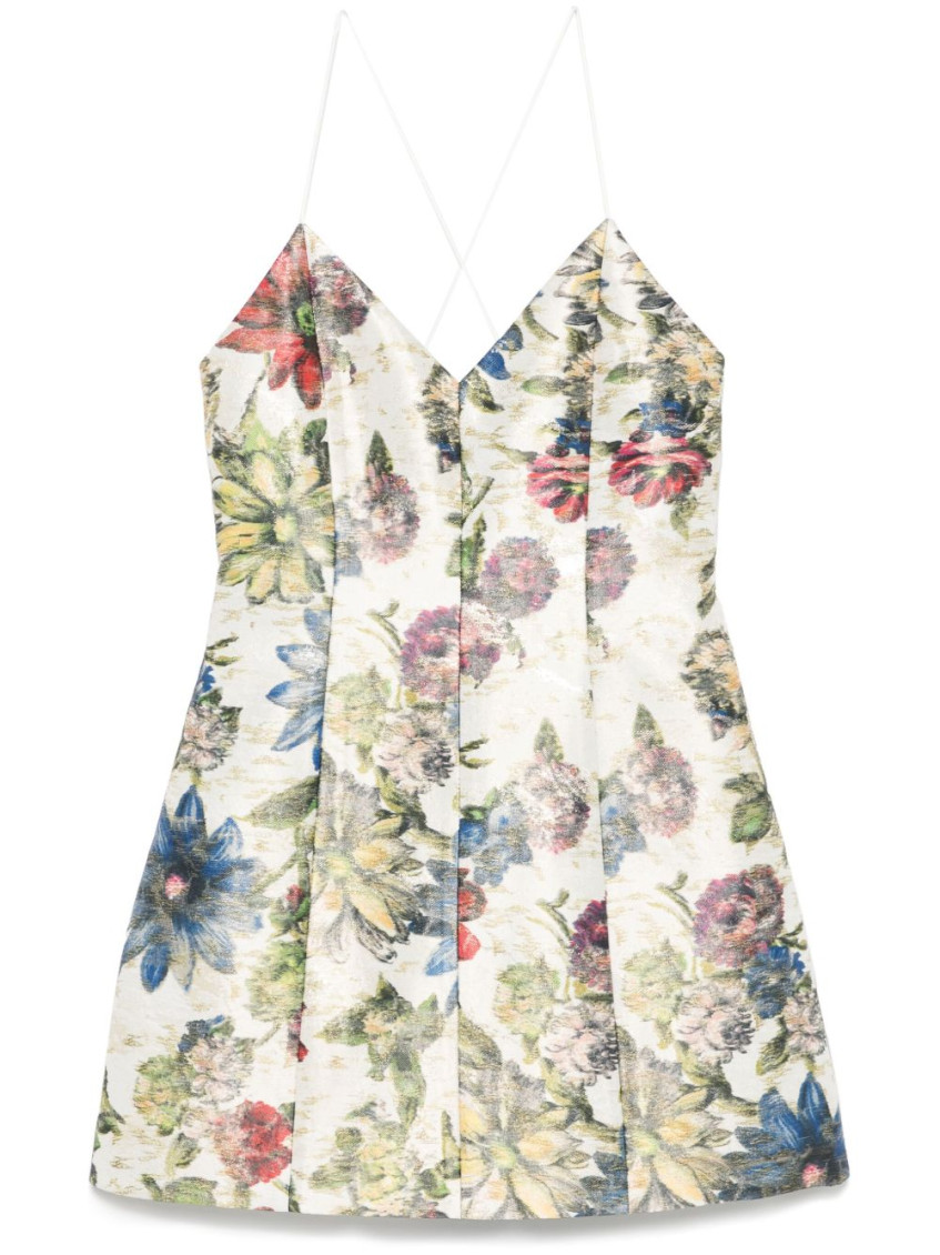 Shop Alice And Olivia White Tayla Printed Mini Dress