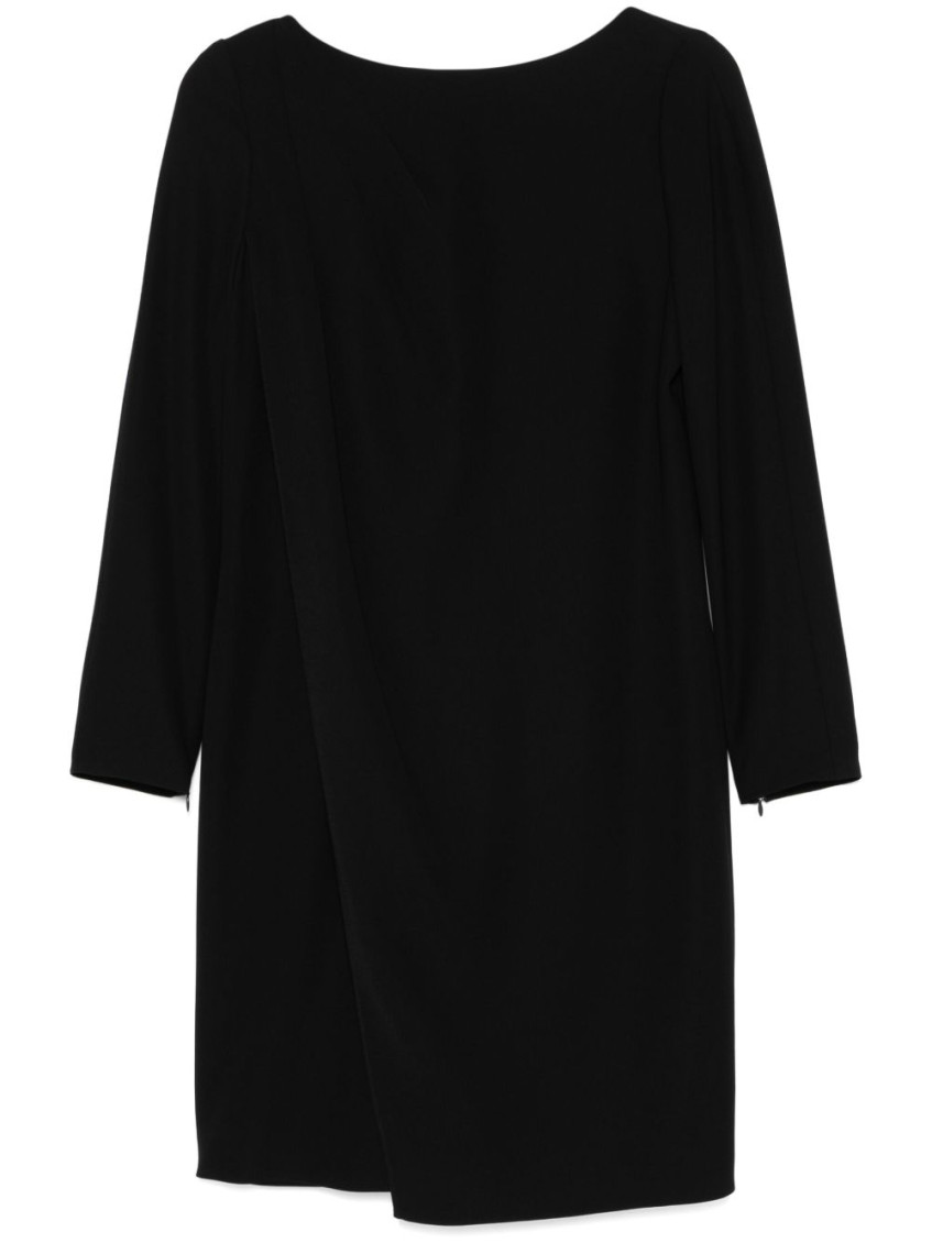 Emporio Armani Draped Short Dress Cuff Zips