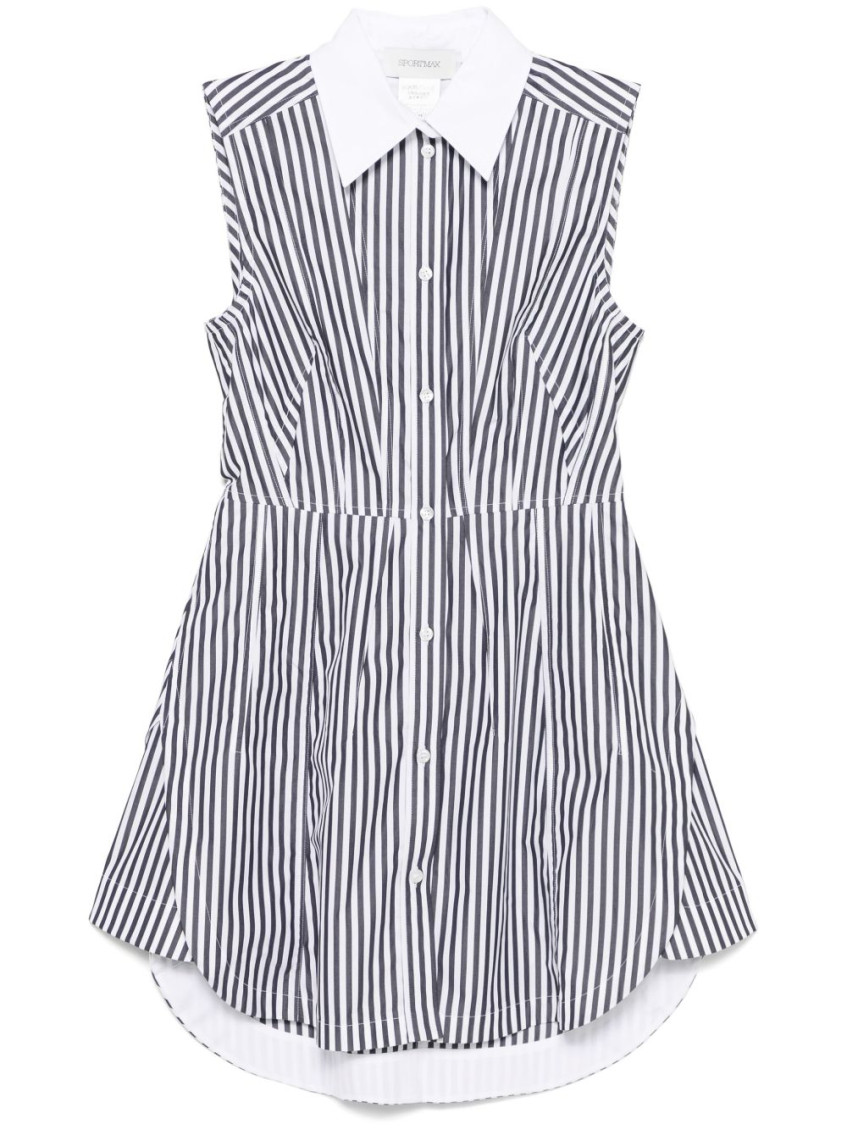 Sportmax Blackwhite Striped Mini Dress