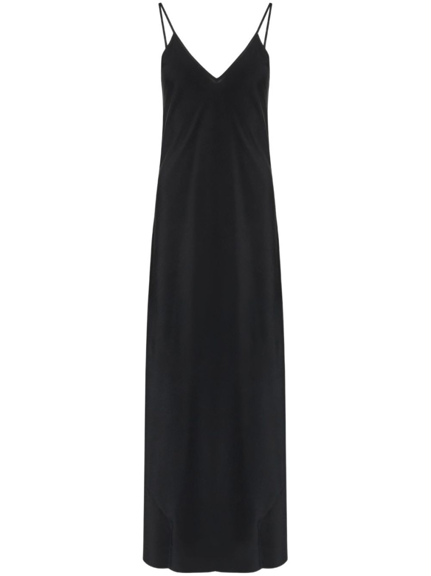 Mm6 Maison Margiela Mm6 By Maison Margiela Three Way Silk Dress With Deep V-neckline