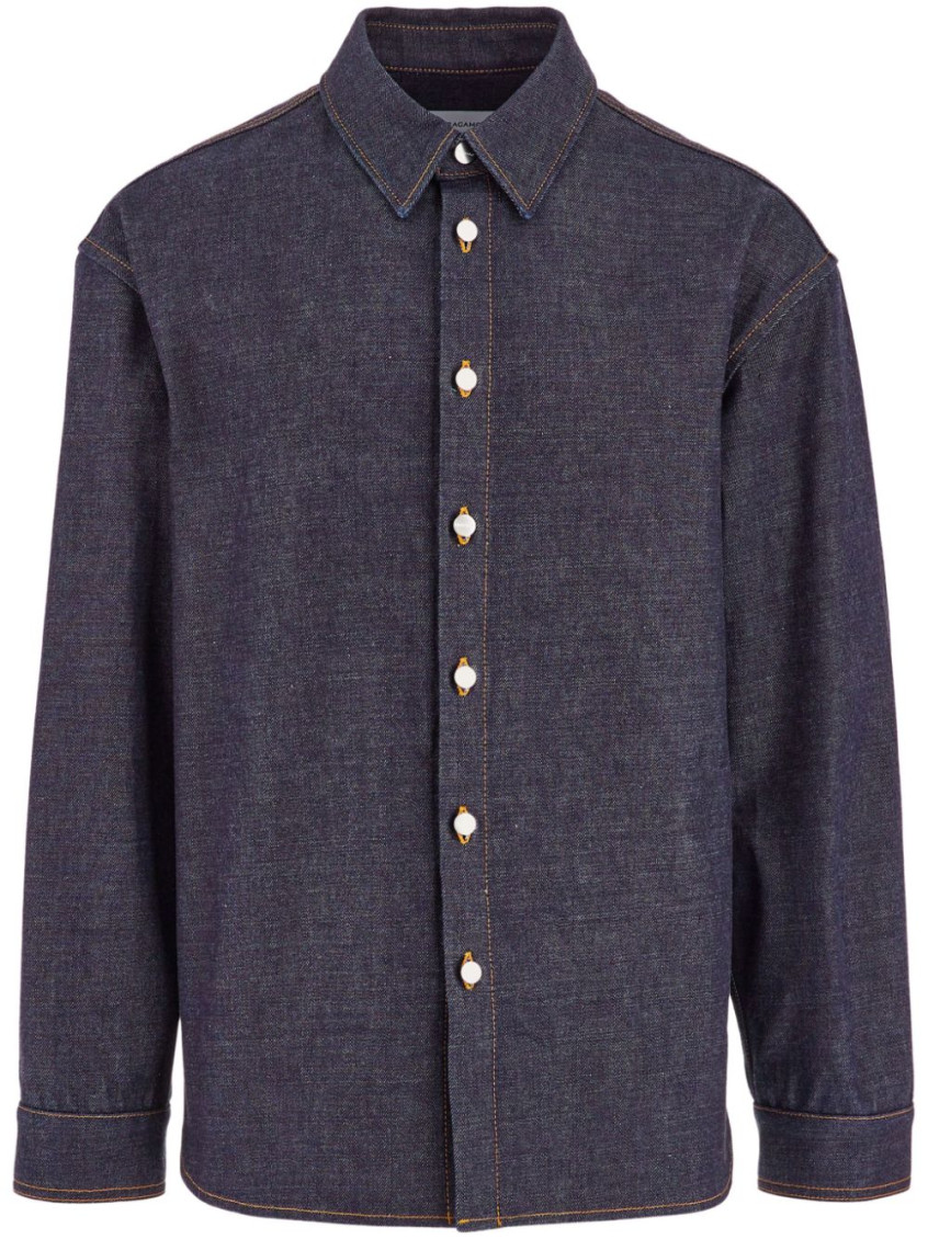 Ferragamo Long Sleeved Denim Shirt
