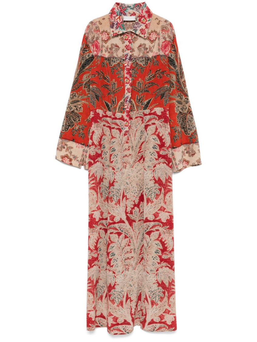 Pierre-louis Mascia Multicolor Printed Silk Maxi Dress