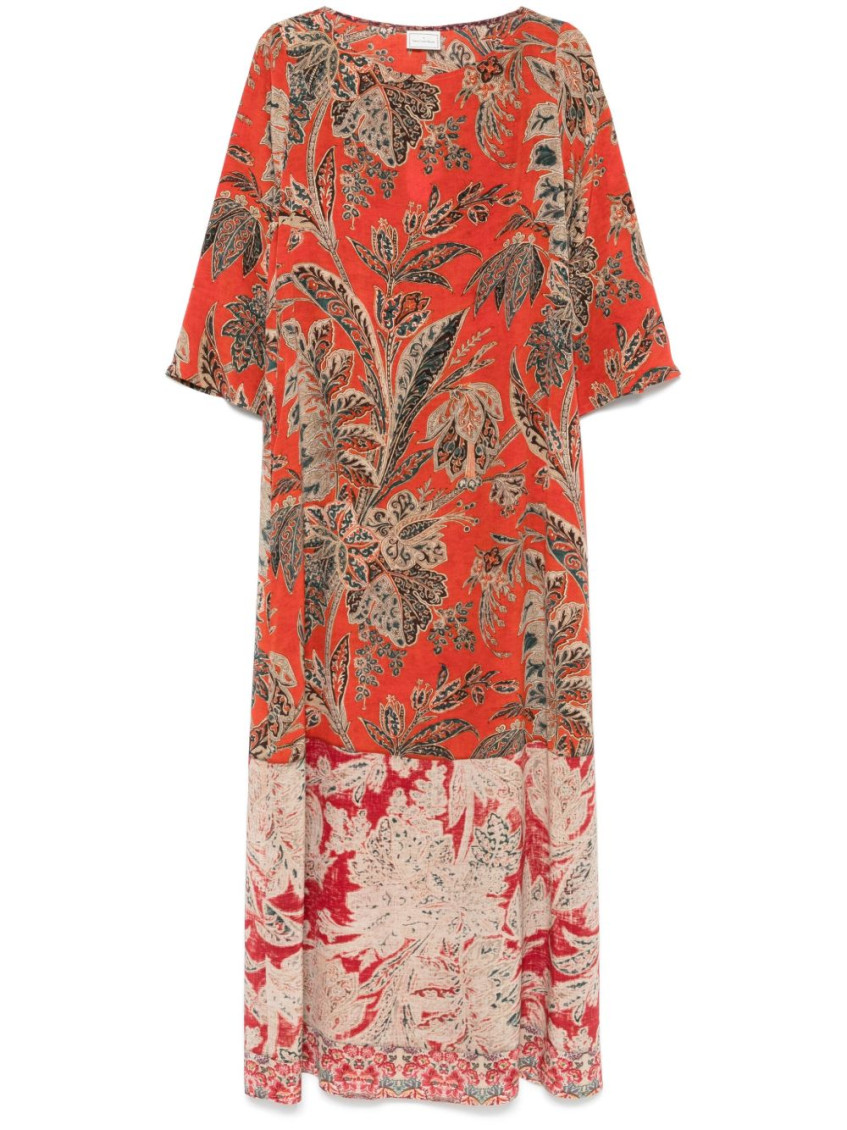 Pierre-louis Mascia Pierre Louis Mascia Printed Silk Maxi Dress