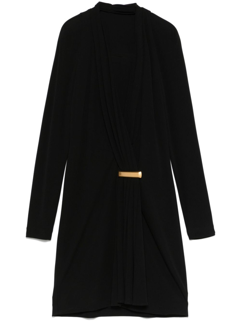 Shop Tom Ford Black Draped Mini Dress