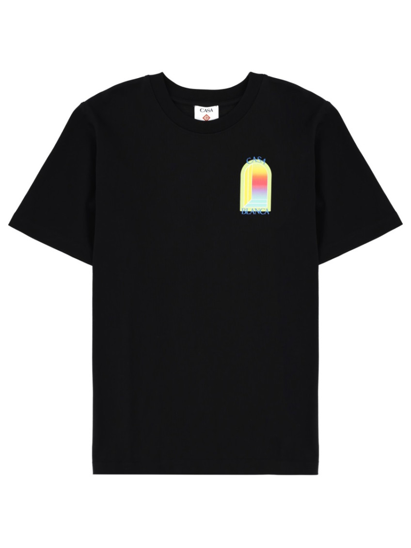 Casablanca Black Crew Neck T-shirt for Men Online India at Darveys.com