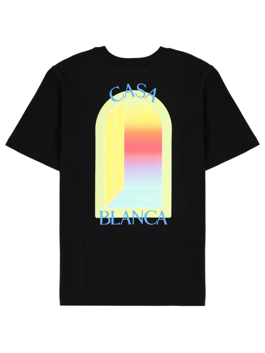 Casablanca Black Crew Neck T-shirt for Men Online India at Darveys.com