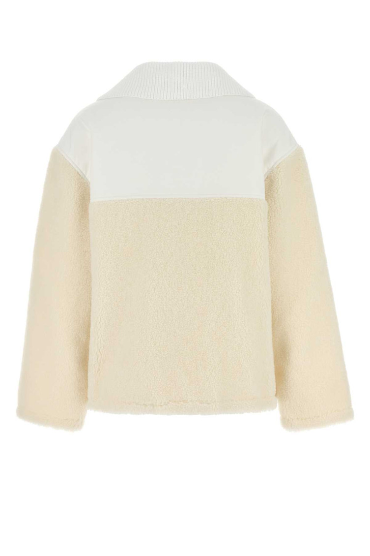 【関税&送料込】Gucci Two-Tone Wool Blend Padded Jacket Gucci Beige Two-tone Blend Padded Jacket for Women Online