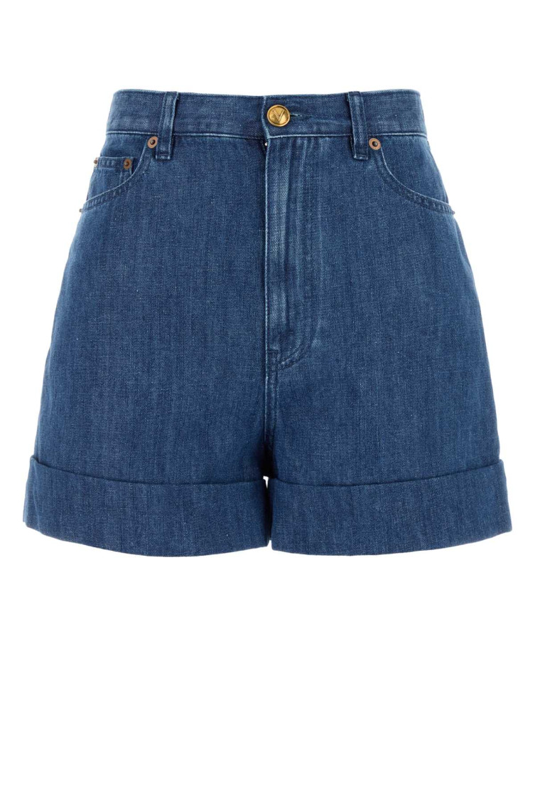 Valentino Blue Denim Shorts