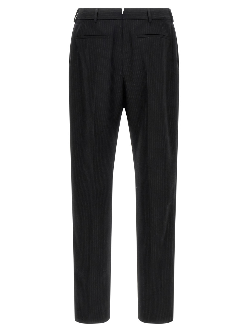 Saint Laurent Black Slim Flat Front Pants for Men Online USA at