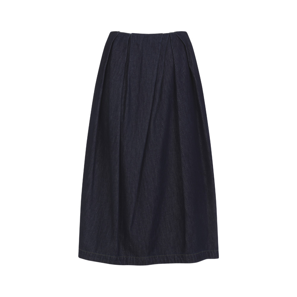 Dries Van Noten Pleated Style Skirt For Modern Wardrobe In Blue