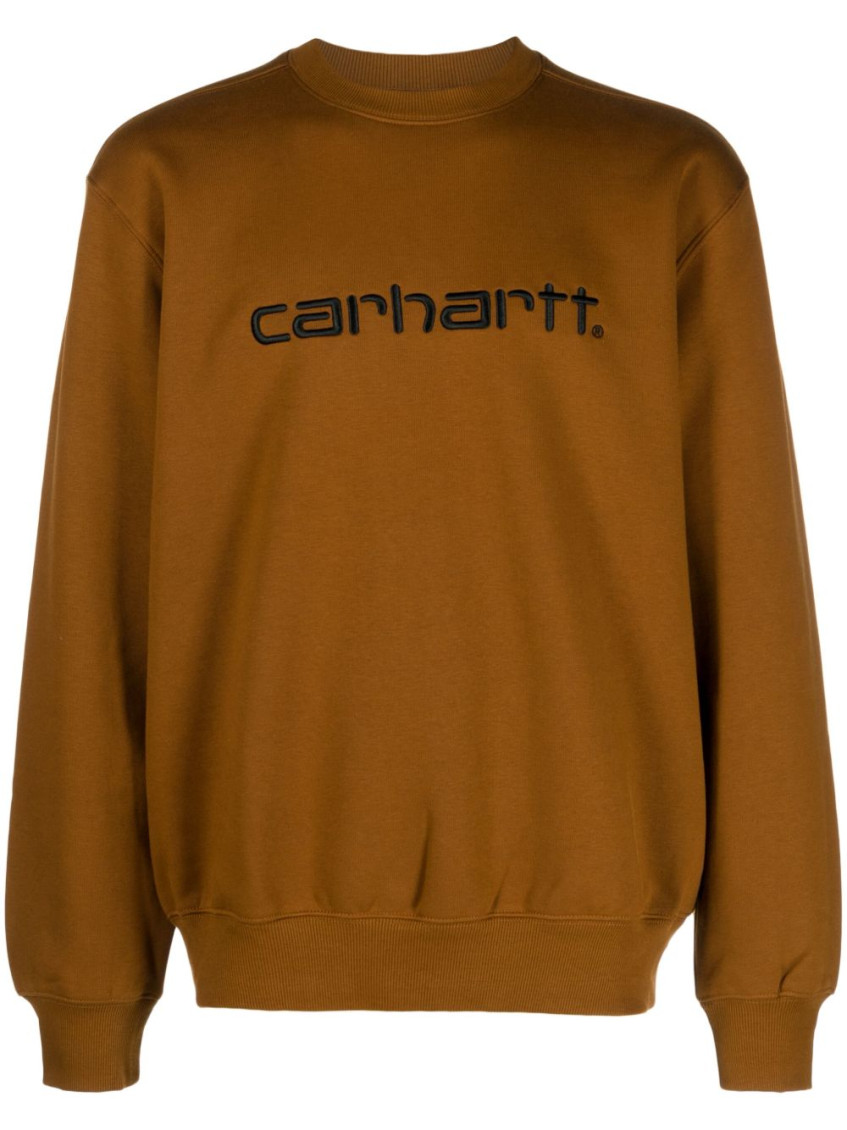 Carhartt Wip Sweatshirt With Logo In Brown