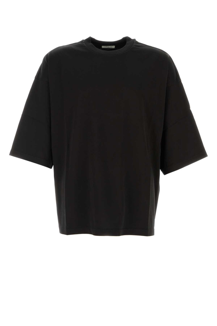 Fear Of God Short-sleeve Crewneck T-shirt In Black