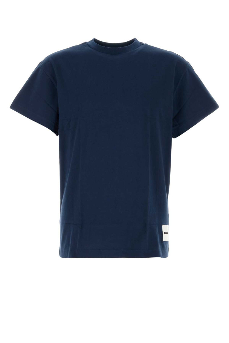Jil Sander Multicolor Cotton T-shirt Set In Blue