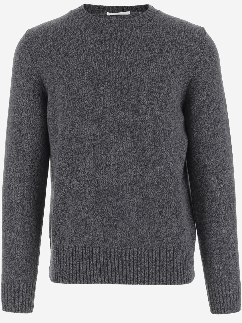 Oliver Lattughi Crew-neck Cashmere Sweater In Gray
