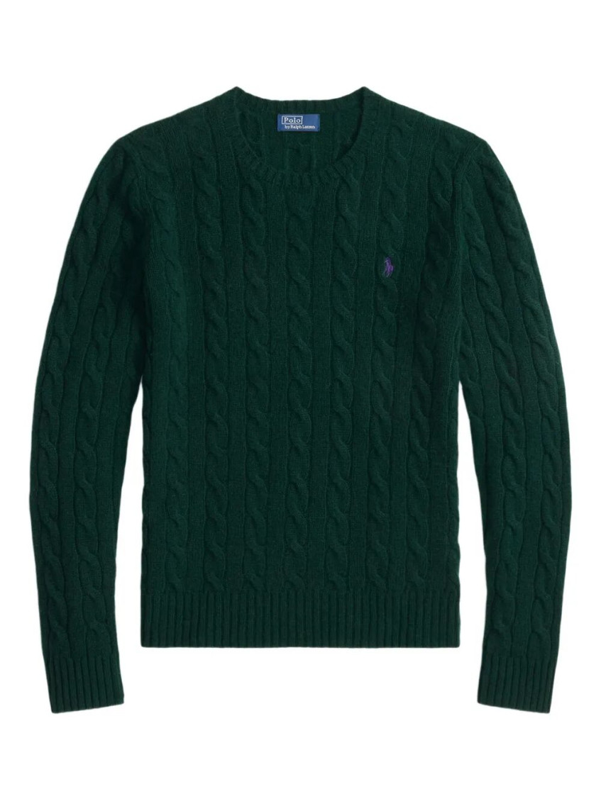 Ralph Lauren Leather Sweaters In Green