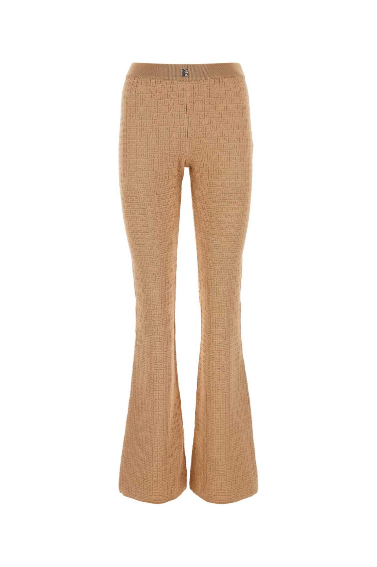 Shop Givenchy Beige All Over Logo Print Pant