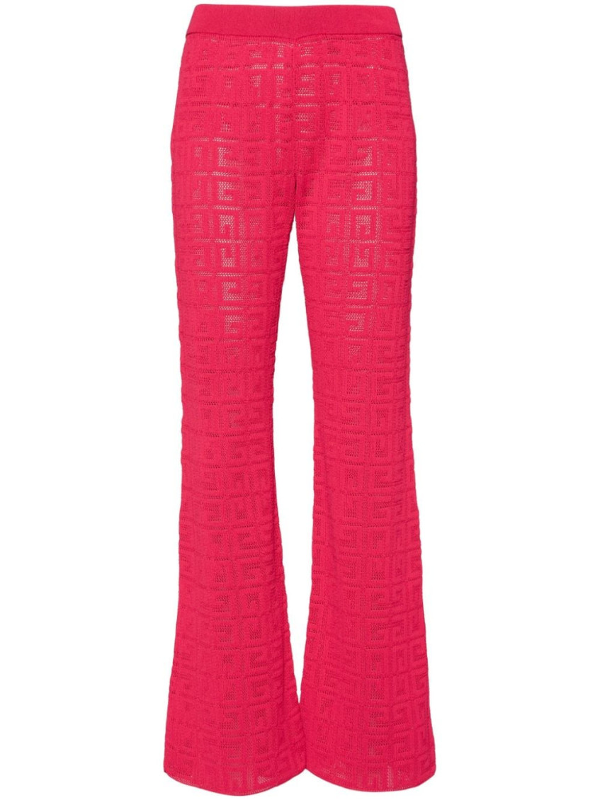 Givenchy 4g Pattern Bell Bottoms In Red