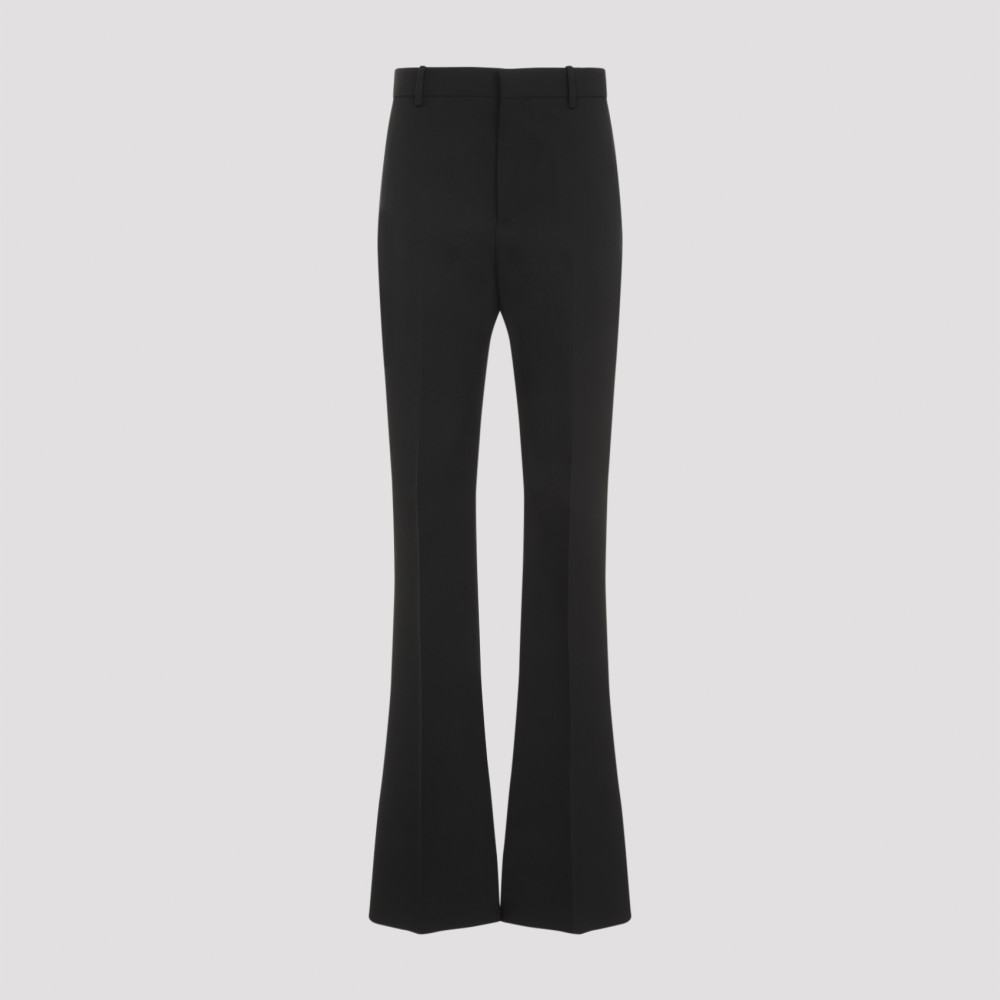 Shop Bottega Veneta Black Wide Leg Pant