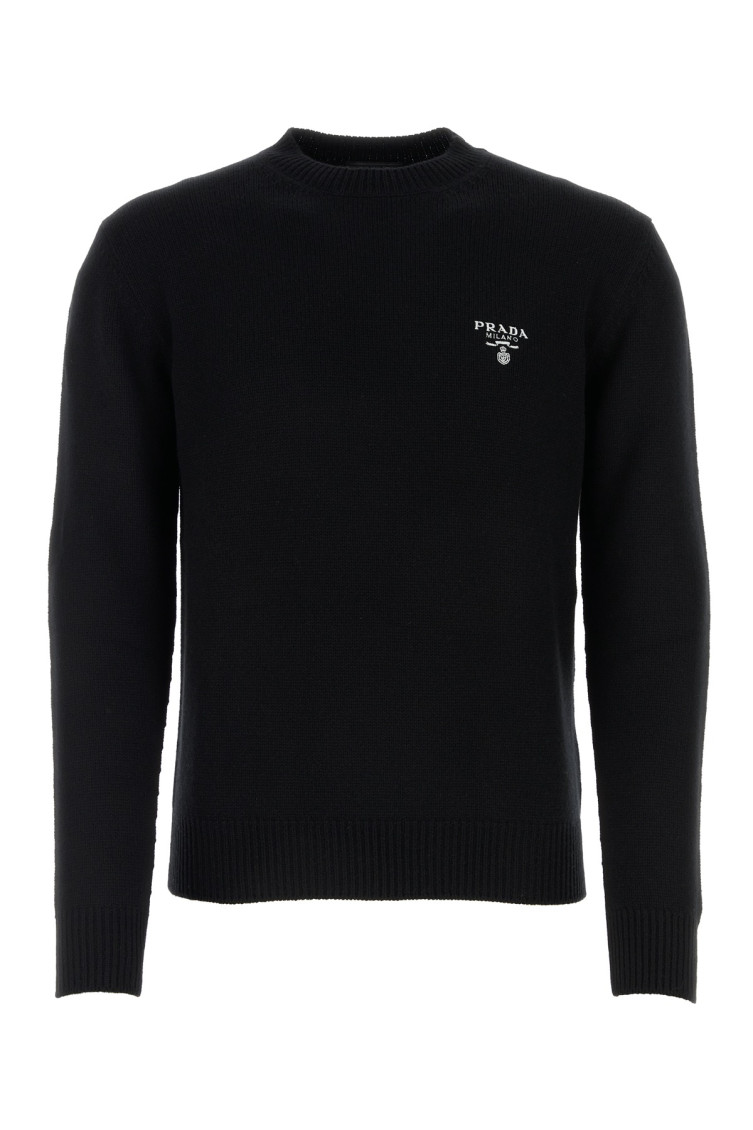 Prada Sweatshirt Aus Technischer Baumwolle In Black