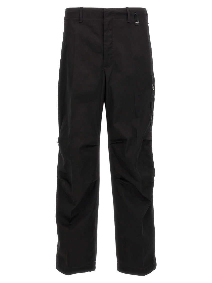 Fendi Straight-leg Trousers In Black