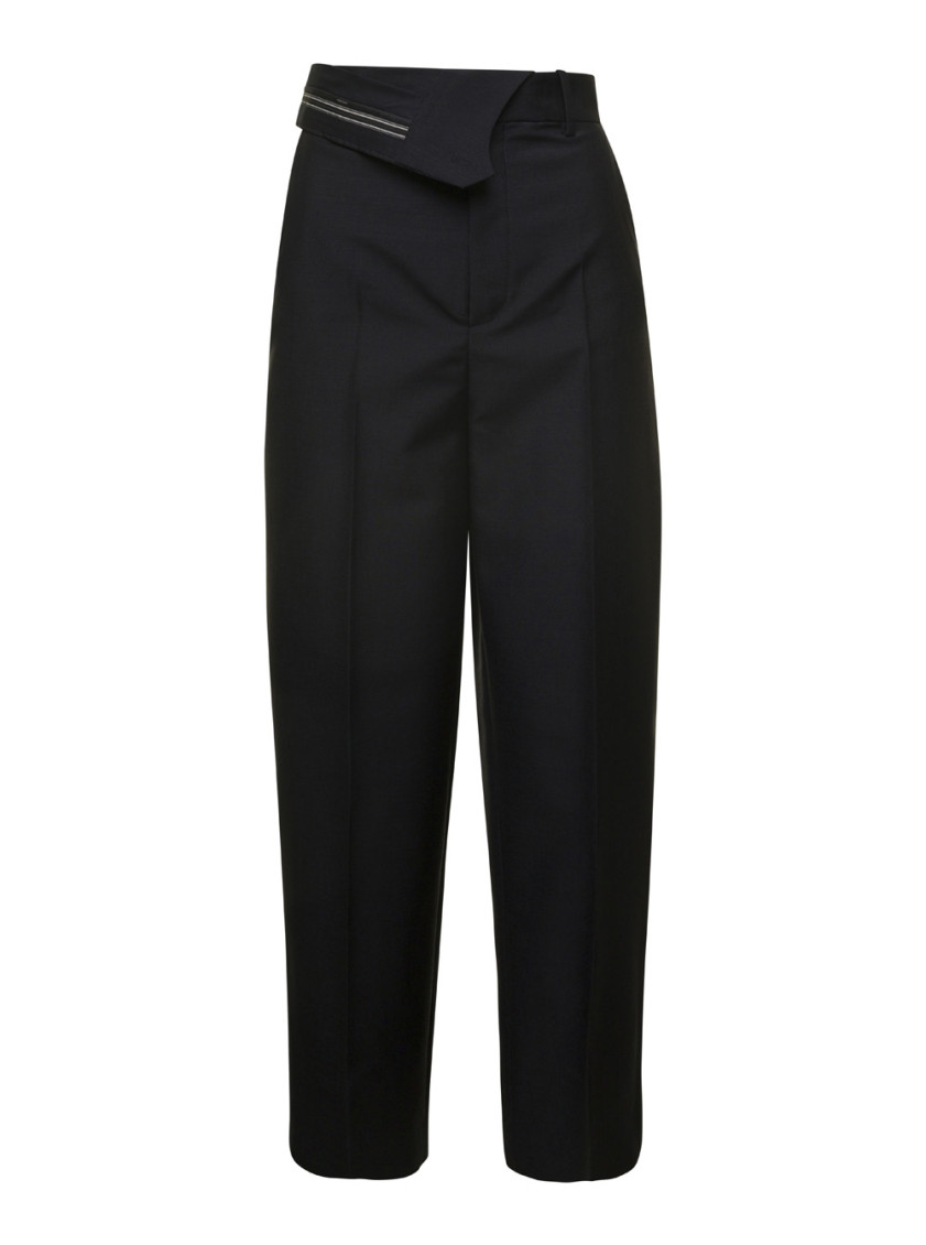 Fendi "kid Mohair Carrot Fit Pants In Black
