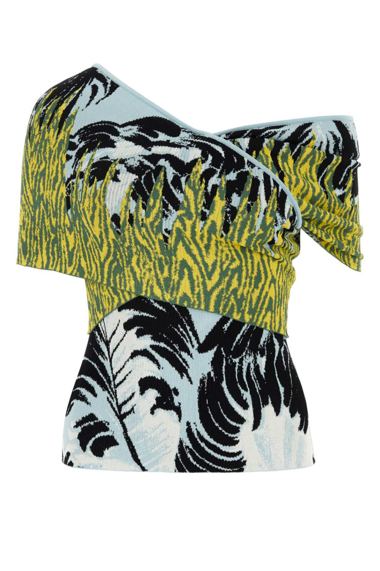 Bottega Veneta Women's Embroidered Jacquard Top In Multicolor