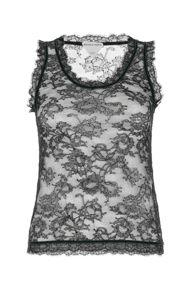 Bottega Veneta Black Lace Top