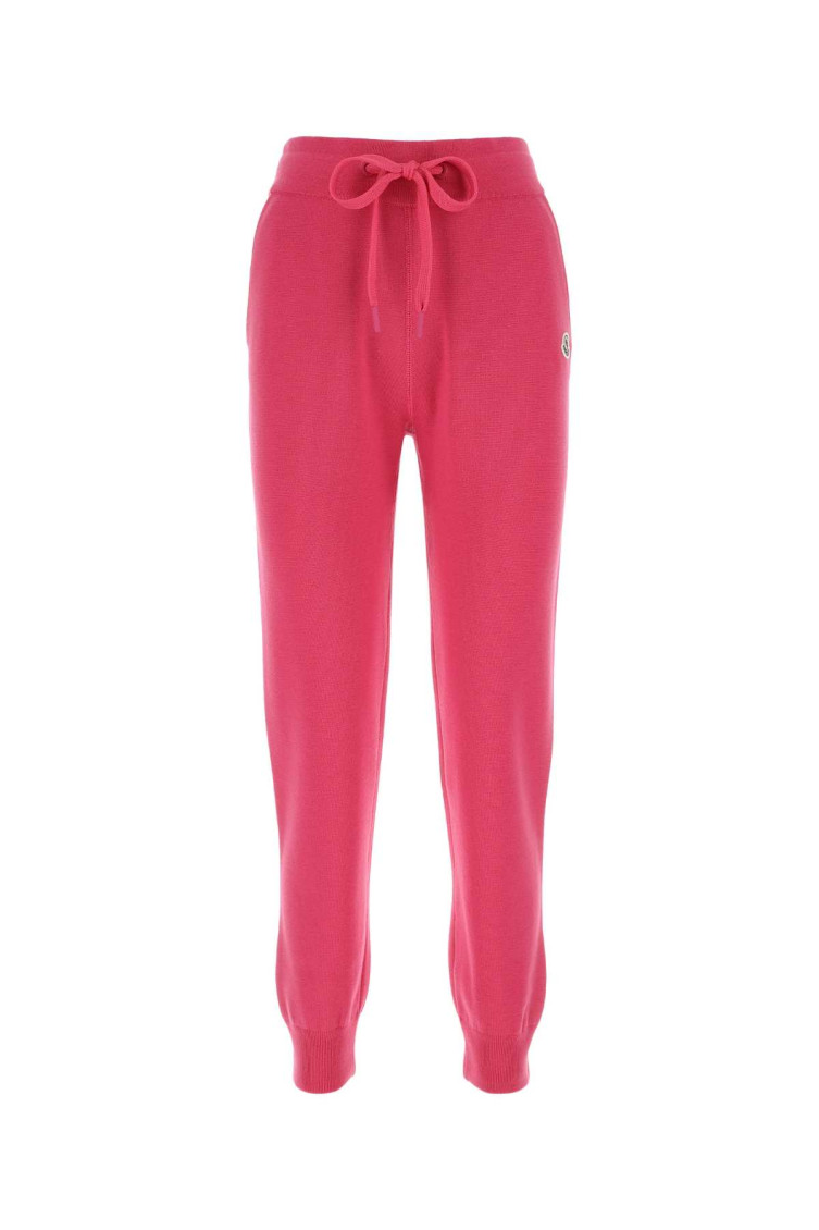 Moncler Fuchsia Wool Joggers In Fuchsia