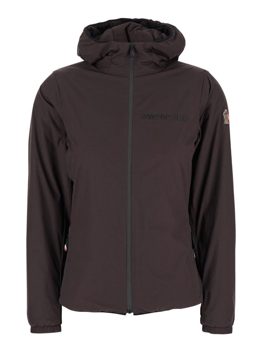 MONCLER DARK PURPLE PATCH LOGO JACKET 