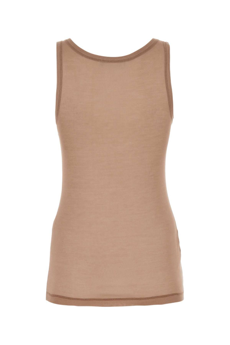 Tシャツ・カットソー PRADA POWDER PINK SILK TANK TOP Prada Powder Pink Silk Tank Top | italist