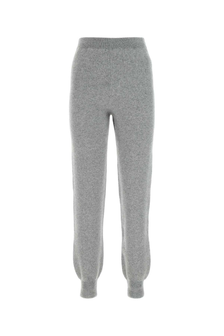 Prada Cashmere Blend Joggers With Elastic Waistband In Grey