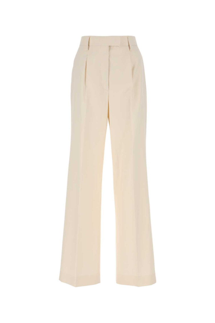 パンツ Prada Sand Cotton Wide-Leg Pant Prada Sand Cotton Wide-leg Pant In Beige | ModeSens