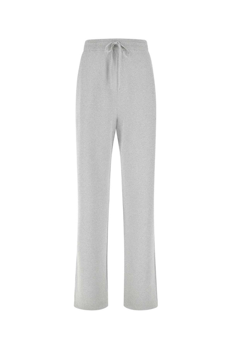 Prada Cashmere Blend Wide Leg Trousers In Grey