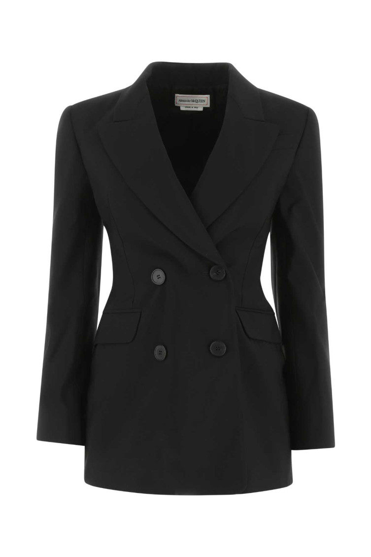 Alexander Mcqueen Women's Wool Blazer In Black