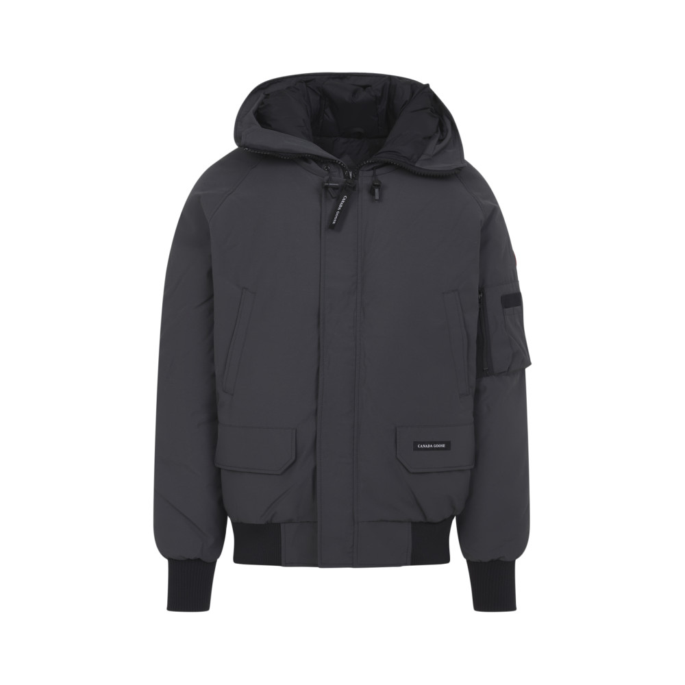 Canada Goose Granite Grey Chilliwack Bomber Jacket With Attached Hood In Gray
