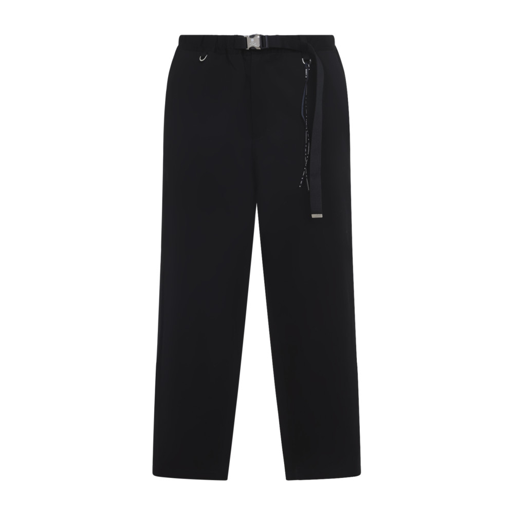 Mastermind Japan Contemporary Straight-leg Trousers With Adjustable Belt And Skull Motifs In Black