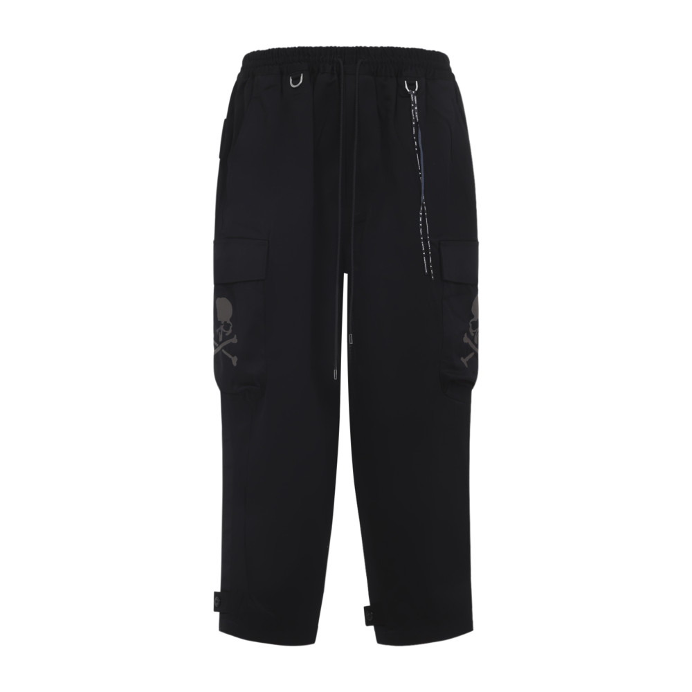 Mastermind Japan Wide Cargo Pants With Unique Skull Detailing In Black